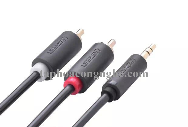 Ugreen 10514 10M màu Đen Cáp âm thanh 2 đầu Bông sen sang 3.5mm dương AV102 30010514